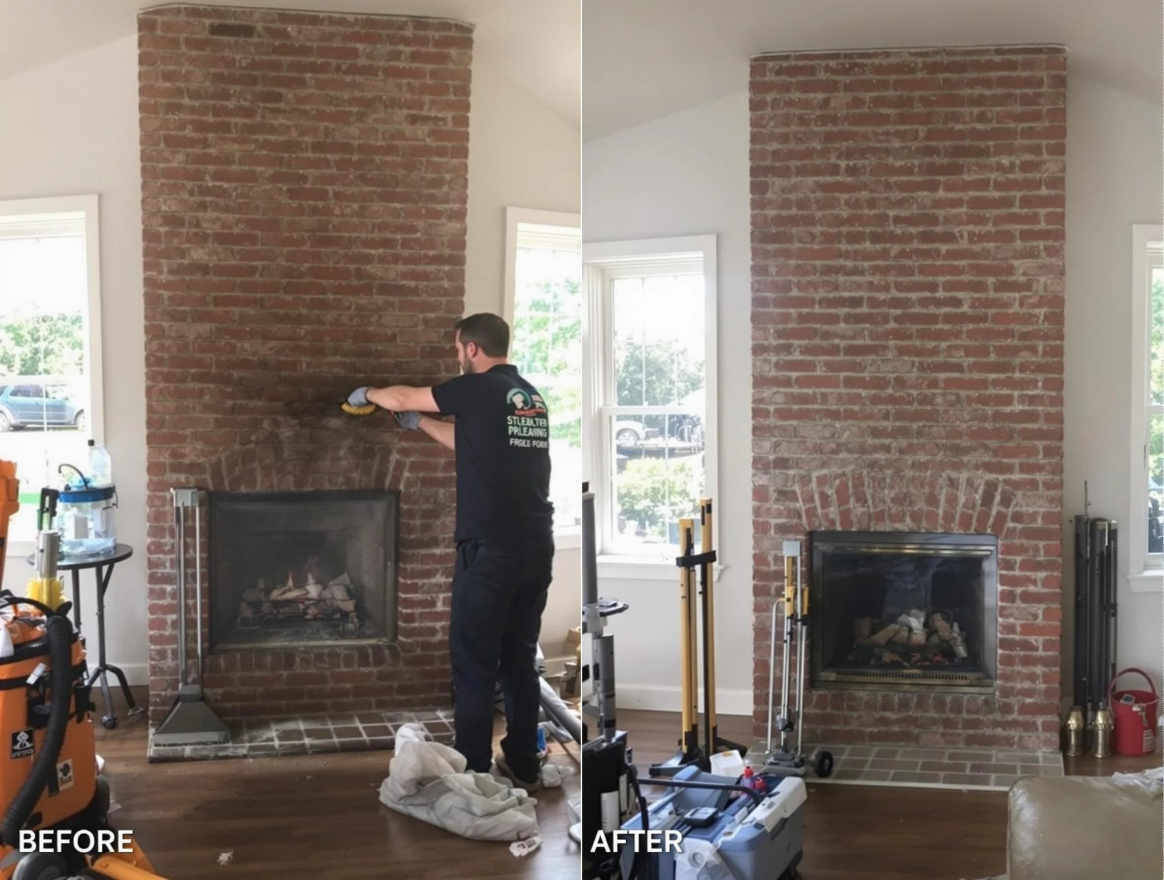 Finished chimney sweeping service by North Druid Hills Chimney Sweep in North Druid Hills, GA