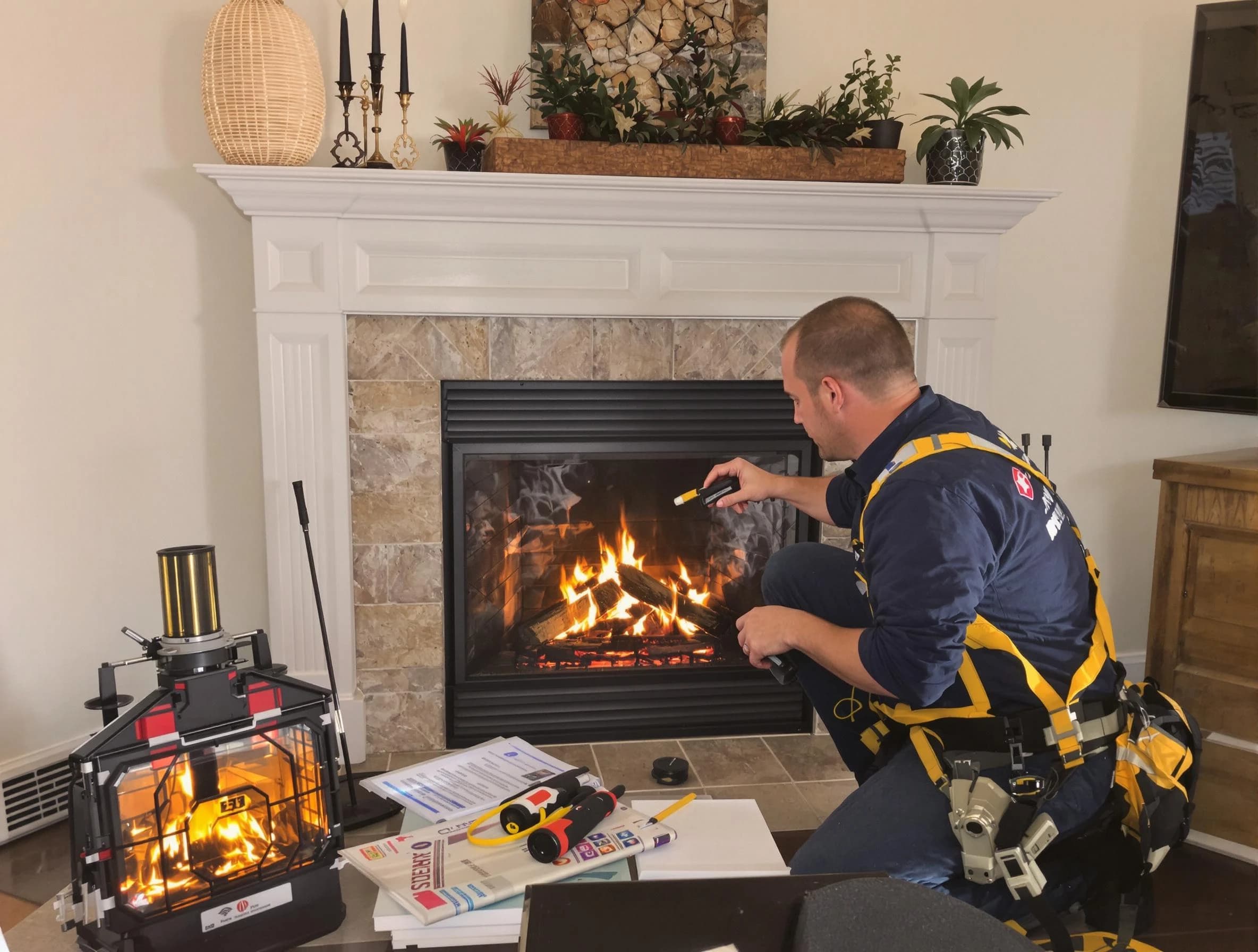 Safety-focused fireplace inspection by North Druid Hills Chimney Sweep in North Druid Hills, GA