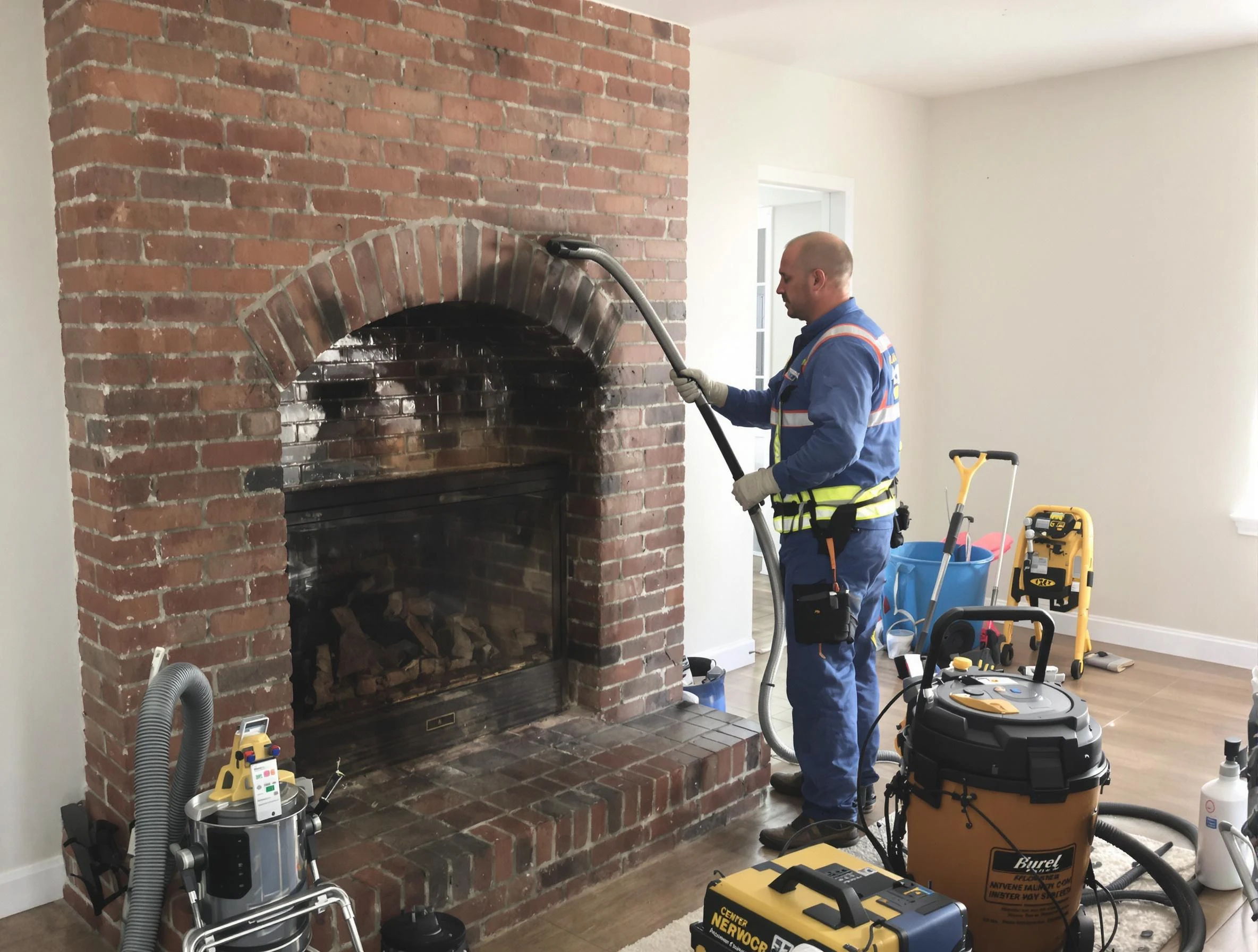 North Druid Hills Chimney Sweep expert performing detailed chimney sweep in North Druid Hills, GA