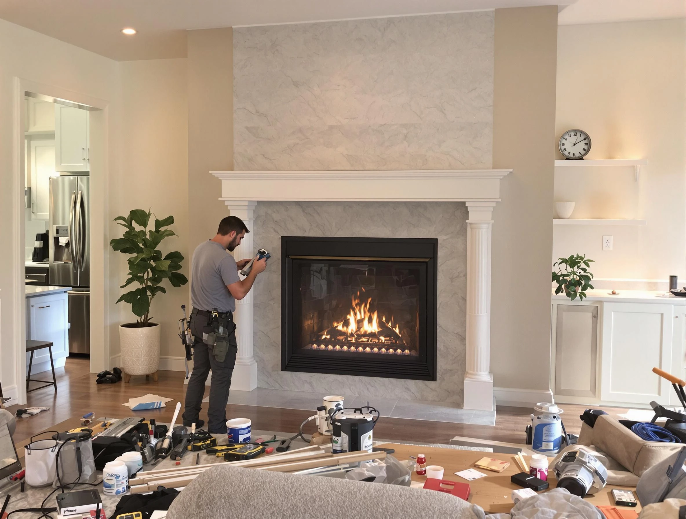 Newly installed fireplace by North Druid Hills Chimney Sweep in North Druid Hills, GA